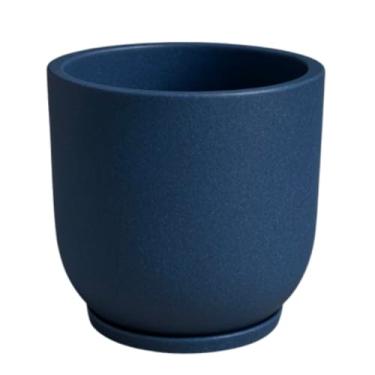 Imagem de Vaso Cilindrico 47x45x35 com prato Azul