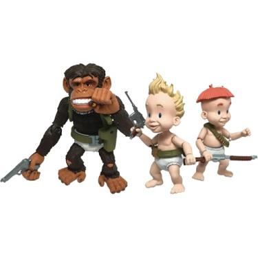 Imagem de Boss Fight Studio Sam & Max: Conjunto de bonecos de luxo Commandos de calça de borracha, multicolorido