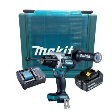 Imagem de Kit Parafusadeira De Impacto 1-2 Dhp486z  + 1 Bateria 18v 5ah + Carregador Dc18wc + Maleta Makita