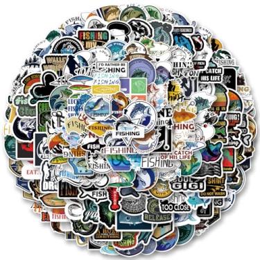 Imagem de Adesivos de pesca, 200 peças, para decoração, garrafa de água, bicicleta, skate, bagagem, brinquedo, snowboard, capacete, motocicleta, presentes