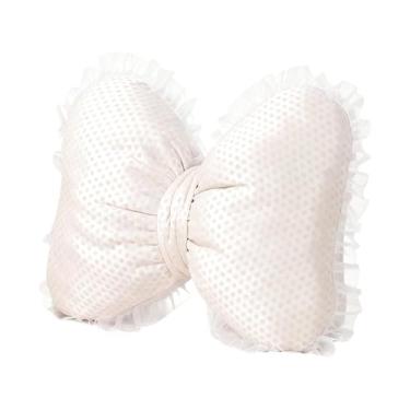 Imagem de Bothyi Almofada em formato de laço, macia e respirável, ideal para presente de boas-vindas. Almofada moderna para sofá, cabeceira, sala de estudos ou cadeira, Bege