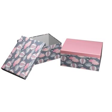 Imagem de Caixa para Presente Cartonada VMP – Kit 10 Unidades | Tamanhos Diversos | Motivo Nuvens | Papelão Rígido Premium | Embalagem Elegante para Presentes e Lembranças