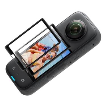 Imagem de uconsmimo Pacote com 2 películas protetoras antiarranhões para Insta 360 X3 PMMA material composto protetor de tela, à prova de poeira, à prova de manchas