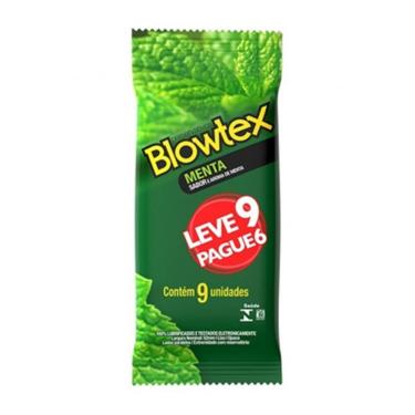 Imagem de Preservativo Blowtex Sabor Menta 9 Unidades
