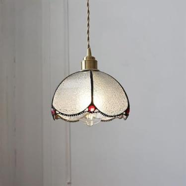 Imagem de Lustre retrô de latão - Perfeito para loft antigo, mesa de cabeceira vintage, restaurante em antigo armazém e pousada litorânea (M)