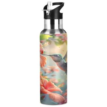 Imagem de Blueangle Garrafa de água de aço inoxidável beija-flor de 947 g – Garrafa esportiva de metal isolada à prova de vazamento para academia, acampamento, fitness ao ar livre e viagens (840)