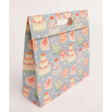 Imagem de Embalagem Presente Sacola Estampa Bolos Marisa-68161, UN, Azul