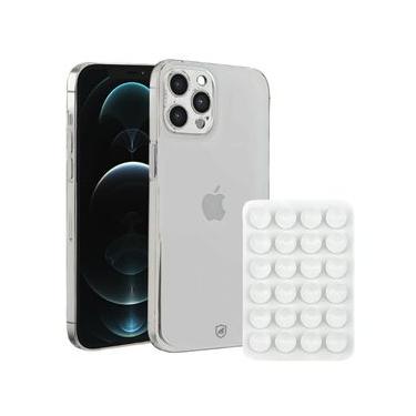 Imagem de Kit Capa Crystal Slim para iPhone 12 Pro Max +  Ventosa - Branca - Gshield