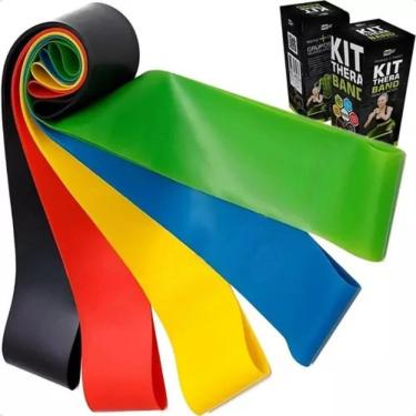 Imagem de Kit 5 Faixa Elástica Super Mini Band Para Treino Exercícios