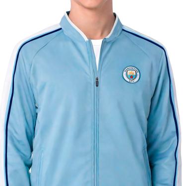 Imagem de Jaqueta Helanca Juvenil Manchester City Azul Claro 16