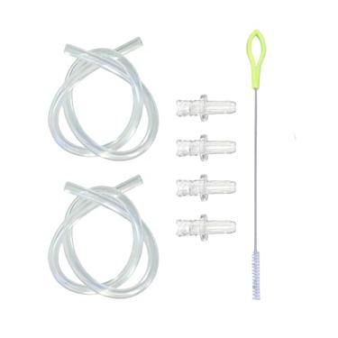 Imagem de Kit de tubo de leite para máquina de café, conjunto de mangueira de tubo de leite compatível com máquinas de café Jura Hp3, contém 1 escova de limpeza, 2 tubos de leite, 2 conectores
