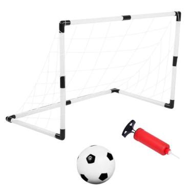 Imagem de Kit Mini Trave Futebol Infantil Bola e Bomba de Ar Pequeno - Castela