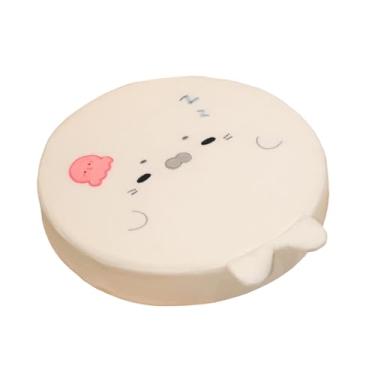 Imagem de Generic Almofada de assento em espuma viscoelástica com estampa de desenho animado e capa lavável para cadeira de escritório, almofada para cadeira de jantar, Branco Sonolento