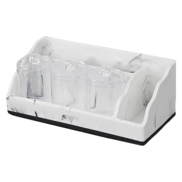 Imagem de WeiLaiKeQi Organizador de para banheiro, porta-escovas de dente com orifícios de drenagem, Branco