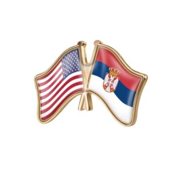 Imagem de EnigmaGlow Emblema de broche de pino único World Most Countries Estados Unidos América e outros países Cruz Amizade Emblema para homens e mulheres, 1.3x0.9inch（33x23mm）, Metal, resina