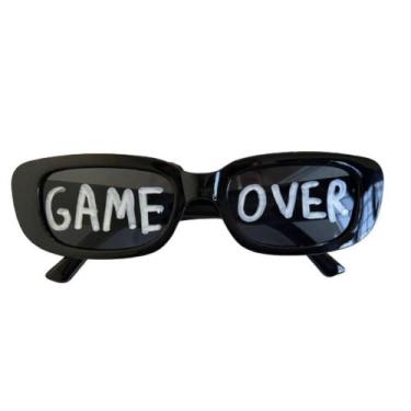 Imagem de Óculos Gamer Vintage Hype Rap Moda Tiktok Game Over - Importado