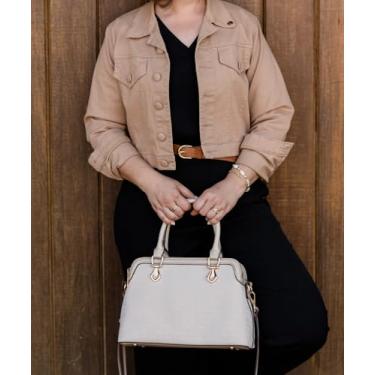 Imagem de Bolsa Luxo Casual Relevo Monograma Chenson - Nude 3485432
