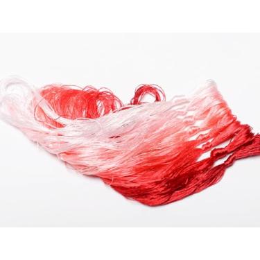 Imagem de RUSHIGUAN 100% pura natureza amoreira fio de seda acessório de joias flores artificiais ponto cruz bordado fio diy kits de costura 8 cores gradientes 22 m cada (11)