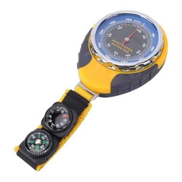 Imagem de Cryfokt Medidor de Pressão de Ar 4 Em 1, Barômetro Portátil para Instrumento Externo, Altímetro Multifuncional Com Bússola, Ideal para Trailer, Motocicleta, Bicicleta, Caminhada,