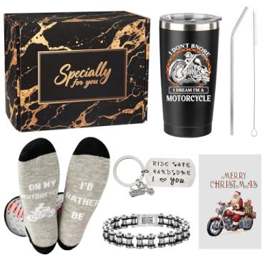 Imagem de Ithmahco Presentes engraçados de motocicleta para homens, pai, presentes de aniversário de Natal para amantes de motociclistas, presente de motociclista de Natal para pai, marido, tio, irmão, namorado