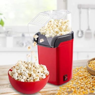 Imagem de Pipoqueira Elétrica Sem Óleo Saudável Máquina De Pipoca Elétrica Copo Medidor para Manteiga 1200W (110V)