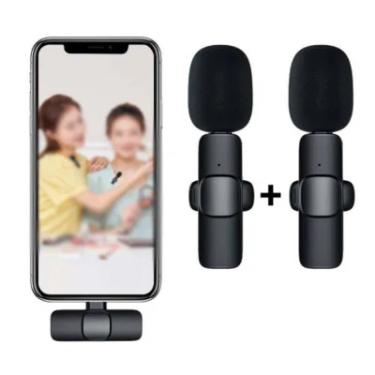 Imagem de Duplo Microfone De Lapela Tomate, Sem Fio, USB-C - Mt-2217 - Com Redução De Ruído
