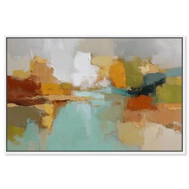 Imagem de Impressão em tela minimalista Tones III arte de parede abstrata por Art Remedy, moldura branca, 38 x 25 cm