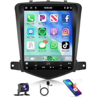 Imagem de Podofo Rádio 2G 64G para Chevy Cruze J300 2009-2014 carro estéreo com carplay sem fio Android Auto 9,7 polegadas vertical IPS tela sensível ao toque Bluetooth GPS WiFi FM/RDS câmera de backup SWC Link