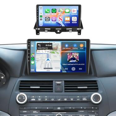 Imagem de Rádio estéreo 4 + 64 G para Honda Accord 8th 2008-2013, tela sensível ao toque IPS de 10,1 polegadas/Android 13/Wireless CarPlay/Android Auto/DSP 32 EQ/Navegação GPS/WiFi/5.0Bluetooth/FM/RDS/SWC/AHD