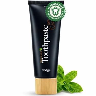 Imagem de Nudge Pasta de dente 10% nano-hidroxiapatita, Remin+ fórmula com vitamina E, sem flúor, sem SLS, ajuda a rememeralizar o esmalte, auxilia no alívio da boca seca e dentes sensíveis, menta, 113 g
