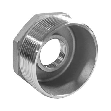 Imagem de Bucha sextavada redutora, 1 peça macho de 5 cm - conectores de tubo de aço inoxidável 304 fêmea de 3,5 cm, encaixe de adaptador de tubo redutor para ferramenta de ar de encanamento e mais