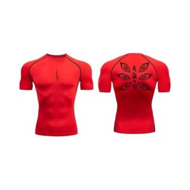 Imagem de Camiseta De Compressão Masculina Com Estampa Gráfica De Secagem Rápida