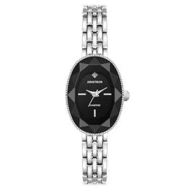 Imagem de Armitron Relógio feminino genuíno com mostrador de diamante, Prata