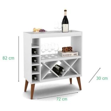 Imagem de Aparador com Adega Malibu Retro Pés Palito Decore Cores - JM Casa dos 