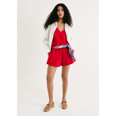 Imagem de Shorts Feminino Evasê Com Linho-Feminino