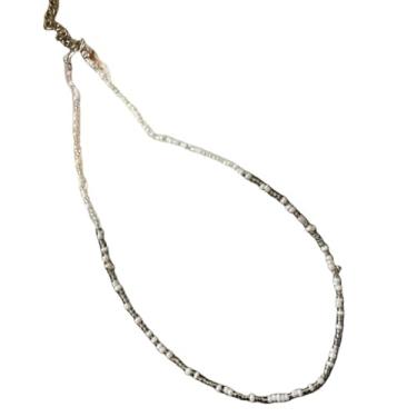 Imagem de TINCOLIA Colar colorido feito à mão com contas étnicas, gargantilha, corrente boêmia com joias