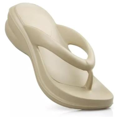 Imagem de Chinelo Ortopédico Dedo Nuvem Tratorado Calcanhar P/Esporão (Bege, BR, Adulto, Faixa Numérico, 35, 36)