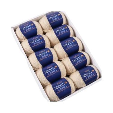 Imagem de Fio De Lã Fina De 500g Para Tricô DIY Feito À Mão Moda Outono Inverno 