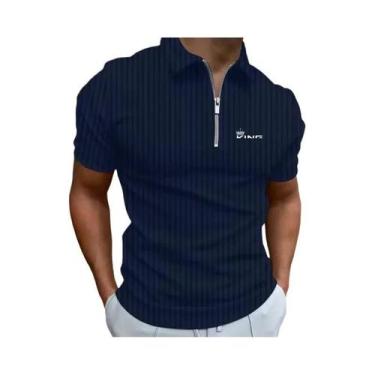 Imagem de Camisas Polo Masculinas De Verão Leve Luxo Moda Manga Curta Roupas De 