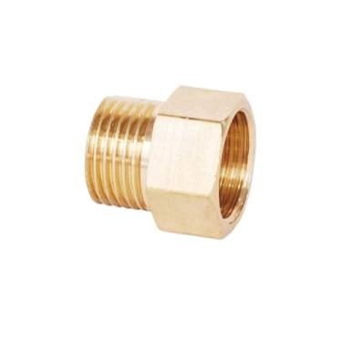 Imagem de Cobre M/F 1/20.3 cm, 1/10.2 cm, 3/20.3 cm, 1/5.1 cm macho para fêmea adaptador de acoplador de latão rosqueado encaixe de tubo de latão (04 F x 03 M)