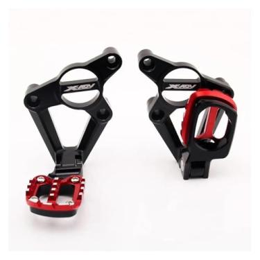 Imagem de Anti-derrapante Apoio para os pés apoio para cnc para xadv 750 x-adv x adv xadv750 2017 2018 2019 2020(Black red)