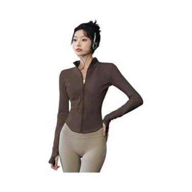 Imagem de Jaqueta De Esporte Feminina De Manga Longa Para Yoga E Fitness, Casaco