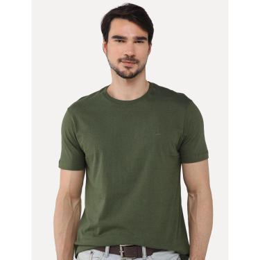 Imagem de Camiseta Aramis Masculina Basic Lisa Mono Icon Verde Escuro-Masculino