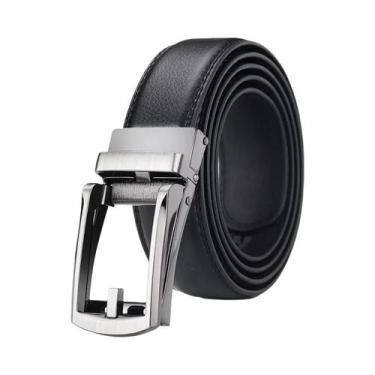 Imagem de Cinto De Couro PU Luxuoso Masculino Com Fivela De Liga Ajustável Para 