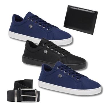 Imagem de Kit Leve Mais po Menos 3 Tênis Masculino + Cinto + Carteira - Bless Ac