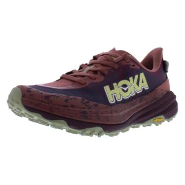 Imagem de HOKA Tênis feminino Speedgoat 6, Vermelho/cereja preta, 38