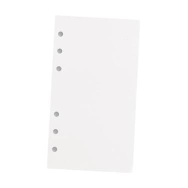 Imagem de MERIGLARE Recarga de papel A6 com 6 furos, recargas de folhas soltas, inserções de diário para agendas pessoais, diários, pasta classe A6, em Branco