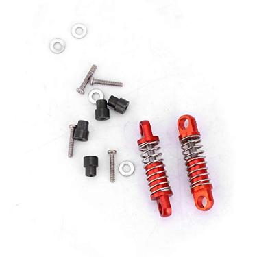 Imagem de CUOFYUNL Amortecedor de choque traseiro dianteiro de metal ajustável para carro Weili RC 1/28 K969 K989 P929 peças e acessórios (Vermelha)