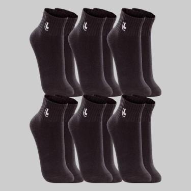 Imagem de Kit 6 Pares de Meias Lupo Cano Médio 03223-089, Preto, Preto, Preto, M