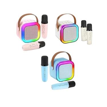 Imagem de Microfone Portátil Alto Falante Bluetooth Luz Dois Alto Falantes Som Subwoofer Alto Falantes(Aleatorio)